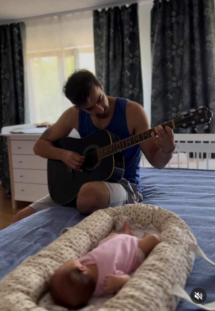 Liviu Teodorescu, moment emoționant alături de fiica lui. Artistul i-a cântat micuței sale: „Vibrații de duminică” / VIDEO