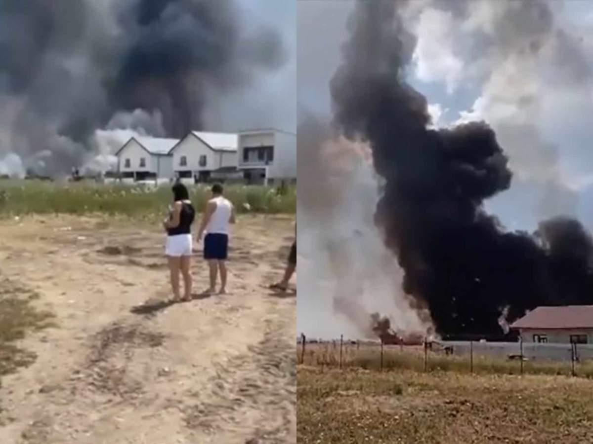 Pompierii se tem că flăcările se pot reaprinde. imagini de la incendiul din Bragadiru