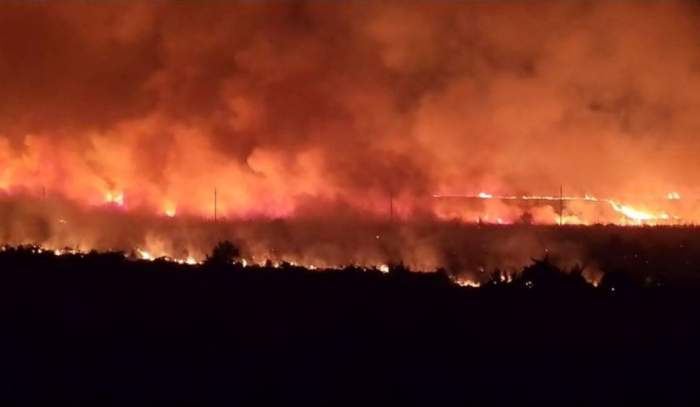 Un incendiu devastator a izbucnit într-o zonă de vegetație din Constanța. Flăcările s-au aprins aproape de spitalul pentenciarului / FOTO