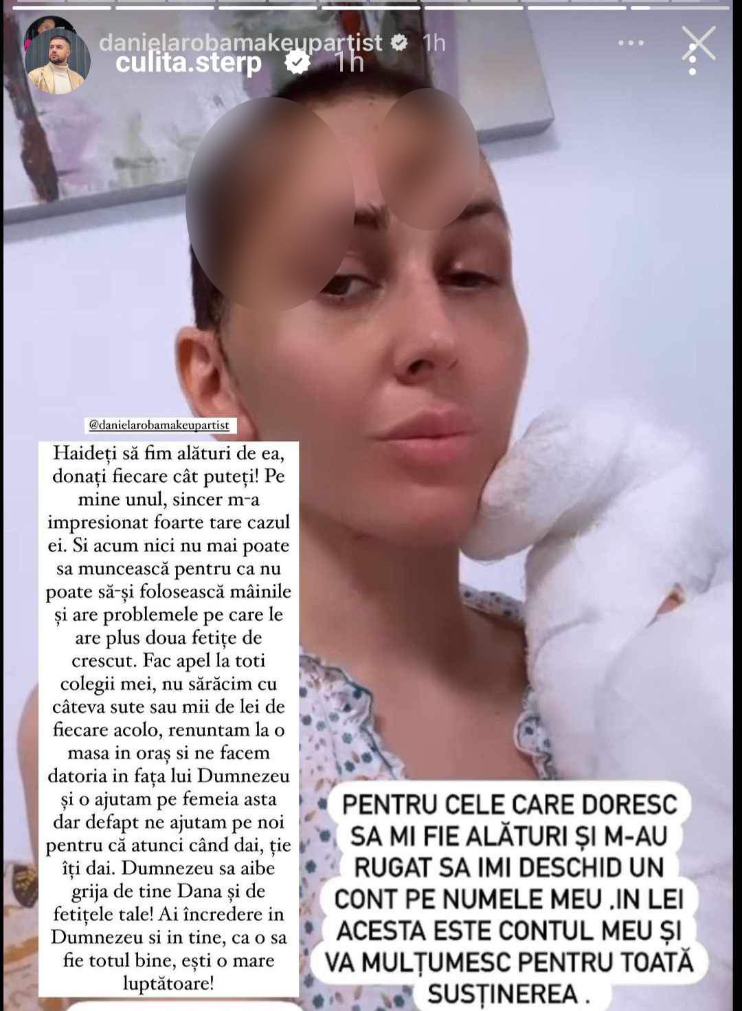 Dana Roba, susținută de Culiță Sterp: „Ești o mare luptătoare!”. Ce și-a rugat cântărețul fanii și colegii din trupă / FOTO