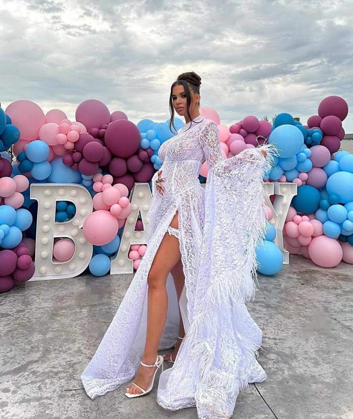 Andra Volos, noi imagini cu burtica de gravidă! Iubita lui Lele nu a renunțat la hainele sexy / FOTO