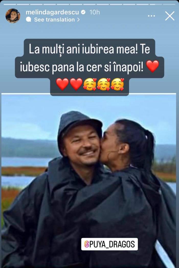 Puya își sărbătorește ziua de naștere. Soția lui, Melinda, i-a transmis o urare emoționantă: „Te iubesc până la cer și înapoi” / FOTO