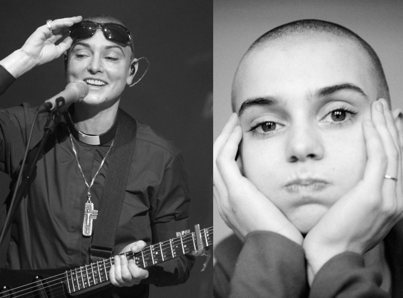 colaj din doua poze cu sinead o connor