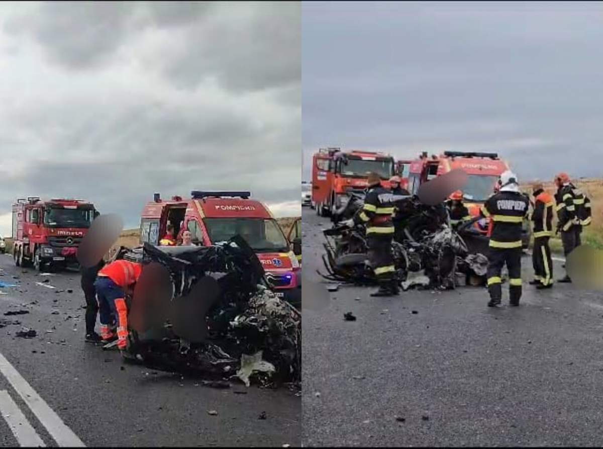 colaj din doua poze foto accident constanta