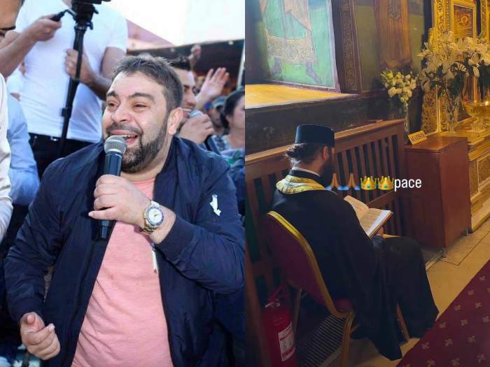 Florin Salam și un călugăr