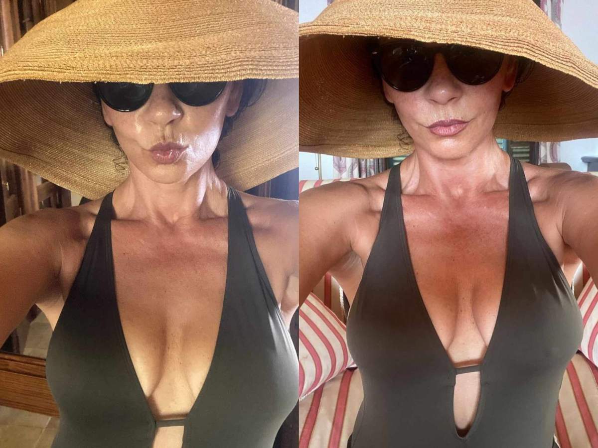 Catherine Zeta Jones a pus o poză în costum de baie. Catherine Zeta Jones