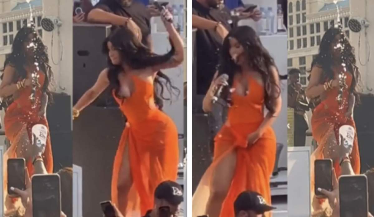 Cardi B Moment incredibil la concertul lui Cardi B! Artista a aruncat cu microfonul într-un fan care a stropit o cu alcool