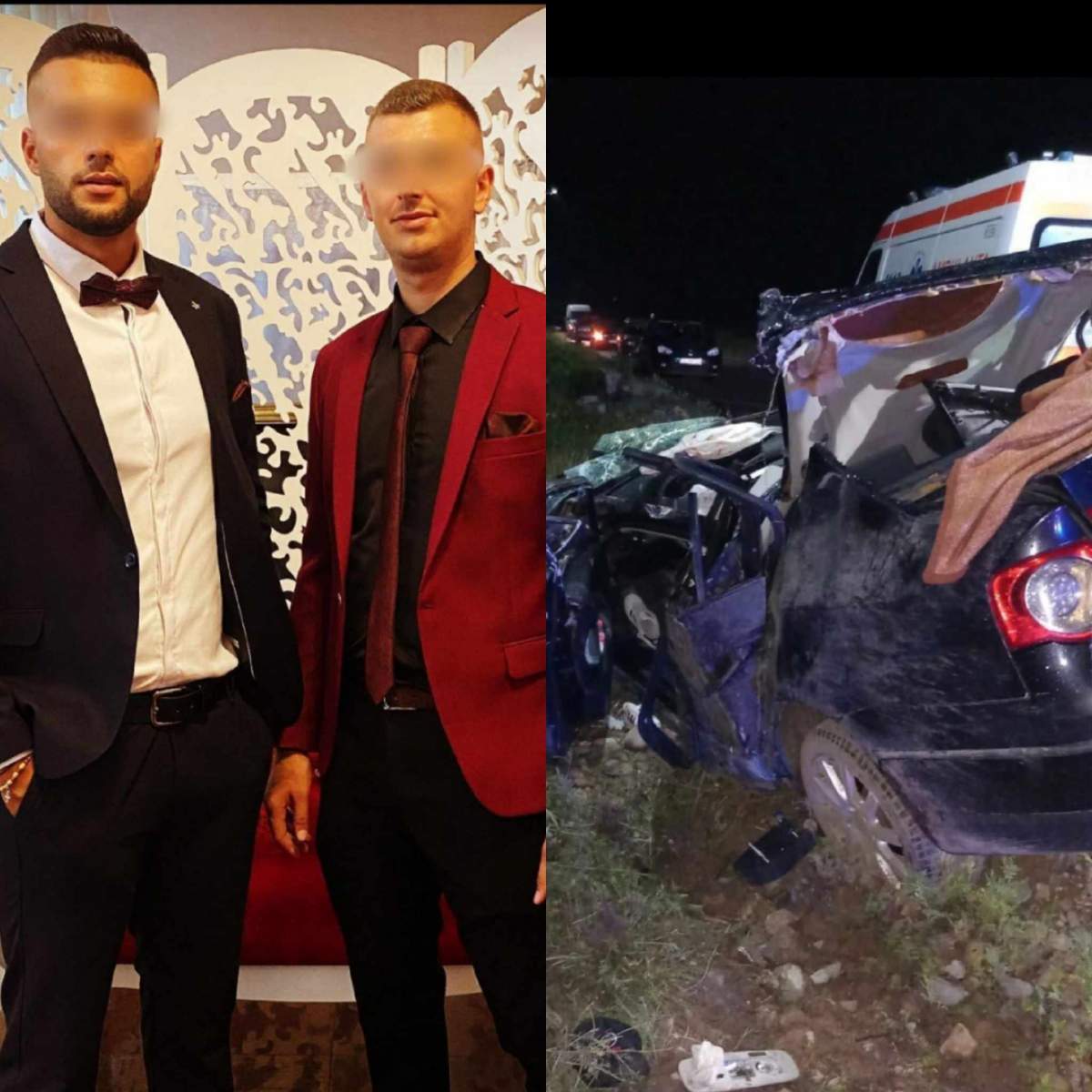 Colaj foto cu un accident din Dolj și tinerii care au murit