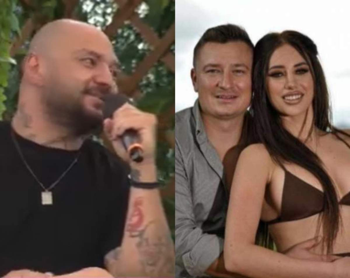 colaj din doua poze cu marius moise si bianca giurca si captura video antena stars cristi mitrea