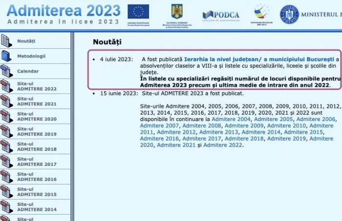 Scandal de amploare în Învățământ! Ierarhia pentru admiterea la liceu 2023 este greșită. Ministerul Educației retrage clasamentele