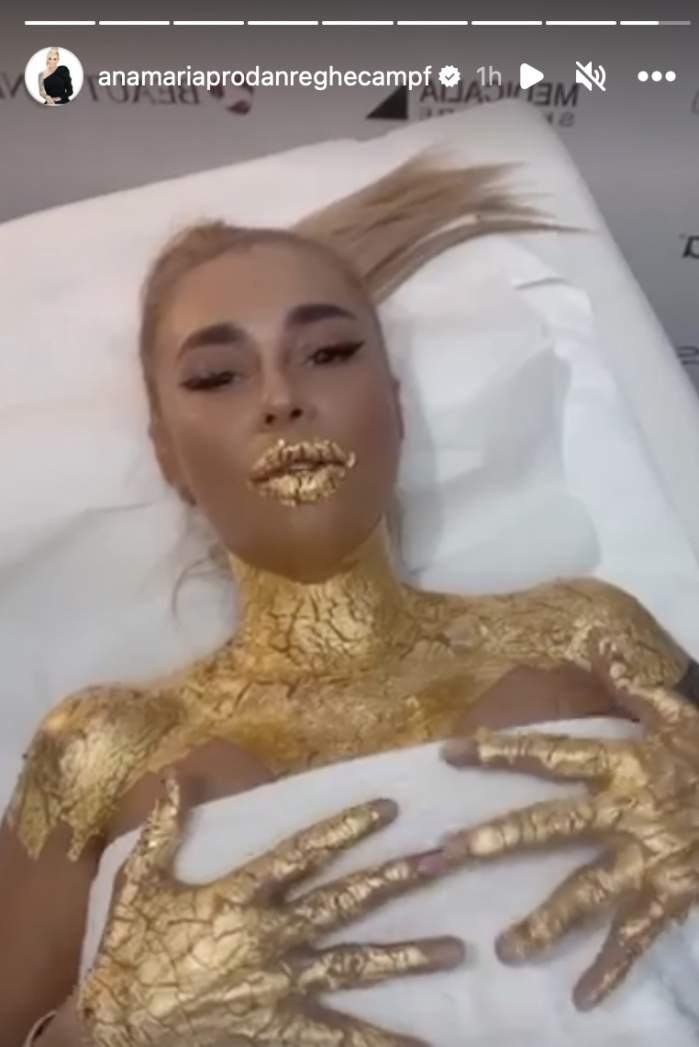 Anamaria Prodan, „îmbrăcată” în aur de 24K! Pentru ce tratament a optat sexy impresara de această dată: „Sunt foarte fericită!” / FOTO