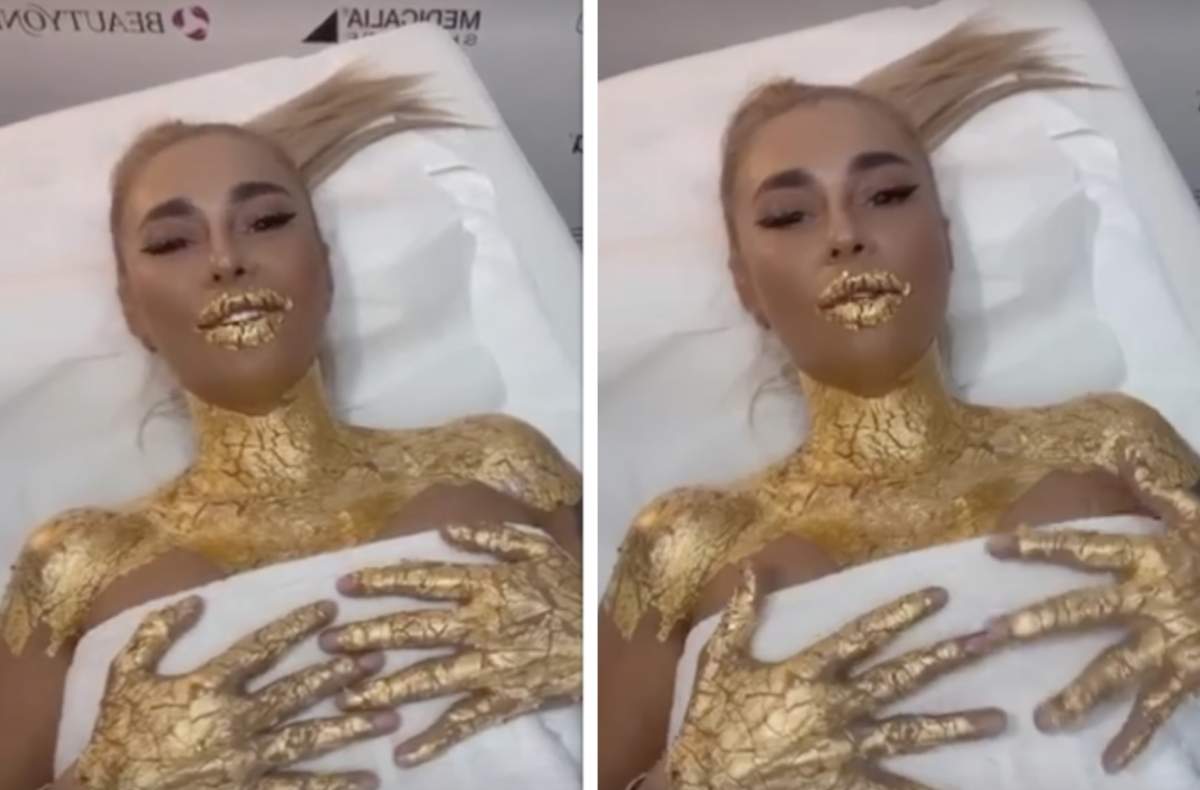 Anamaria Prodan Anamaria Prodan, „îmbrăcată” în aur de 24K! Pentru ce tratament a optat sexy impresara de această dată