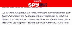 Spynews a aflat înaintea Poliției Române că interlopul pe care îl căuta a fost prins! Detalii exclusive