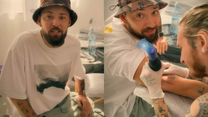 Cucu de la Noaptea Târziu a împlinit 30 de ani. Artistul și-a tatuat colegii de trupă pe braț: "Emi, eu și Cuza” / FOTO