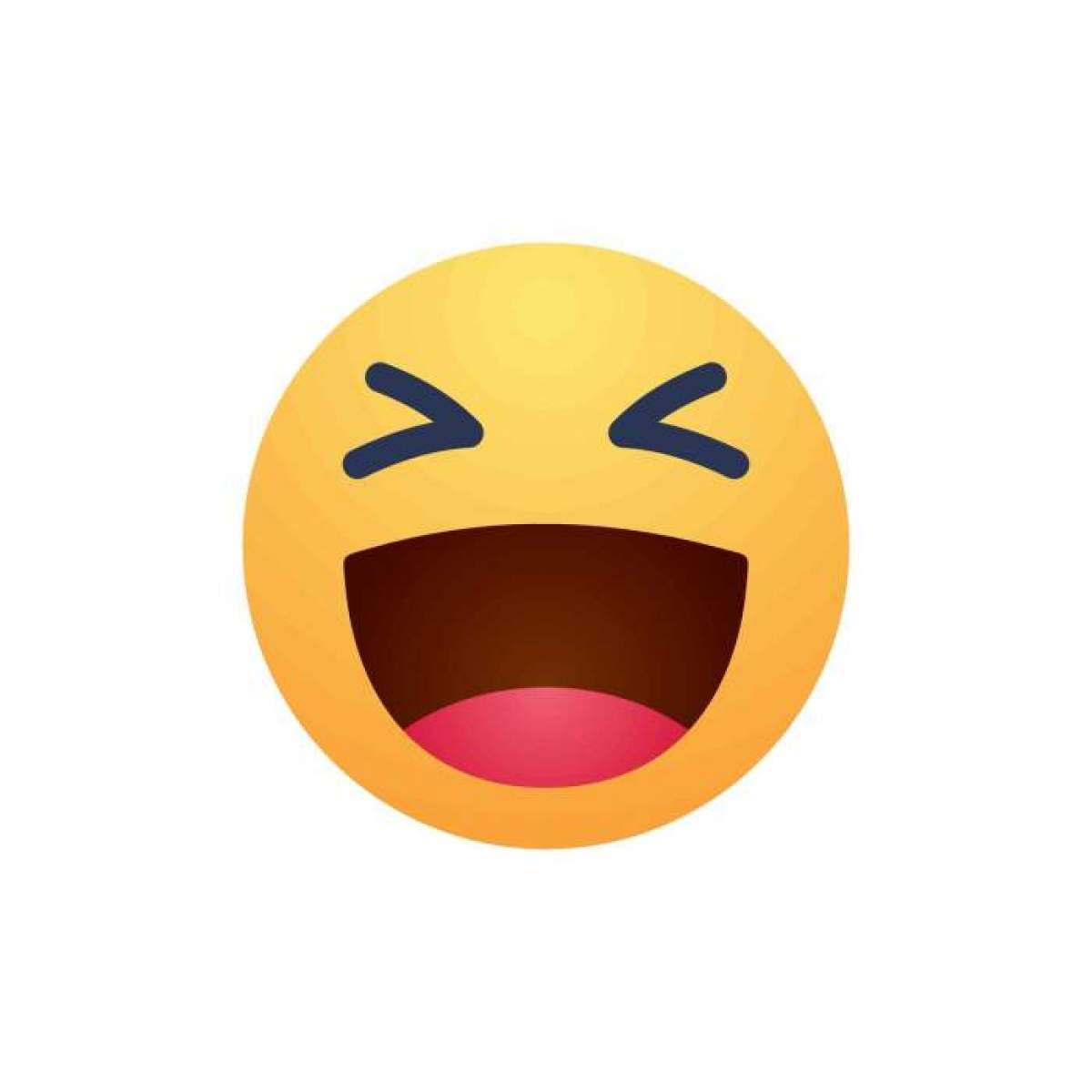 Fotografie cu un emoji care râde