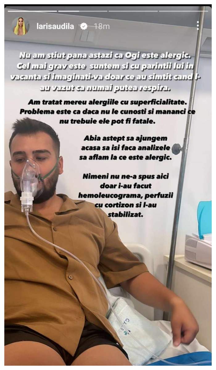 Soțul Larisei Udilă, de urgență la spital. Ce a pățit fostul fotbalist în vacanță: ”Momente teribile”