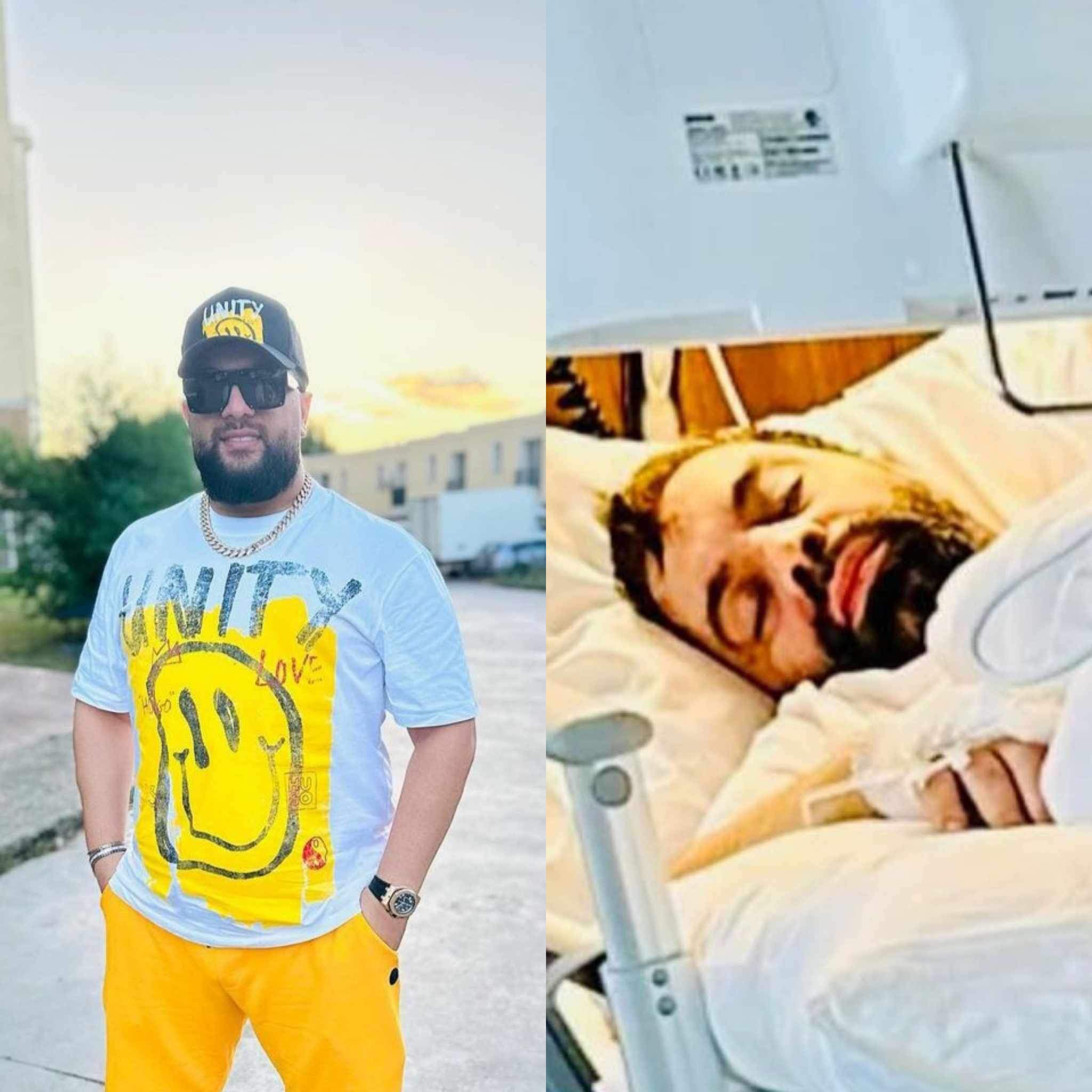 Colaj foto cu Tzancă Uraganu și Florin Salam pe patul de spital