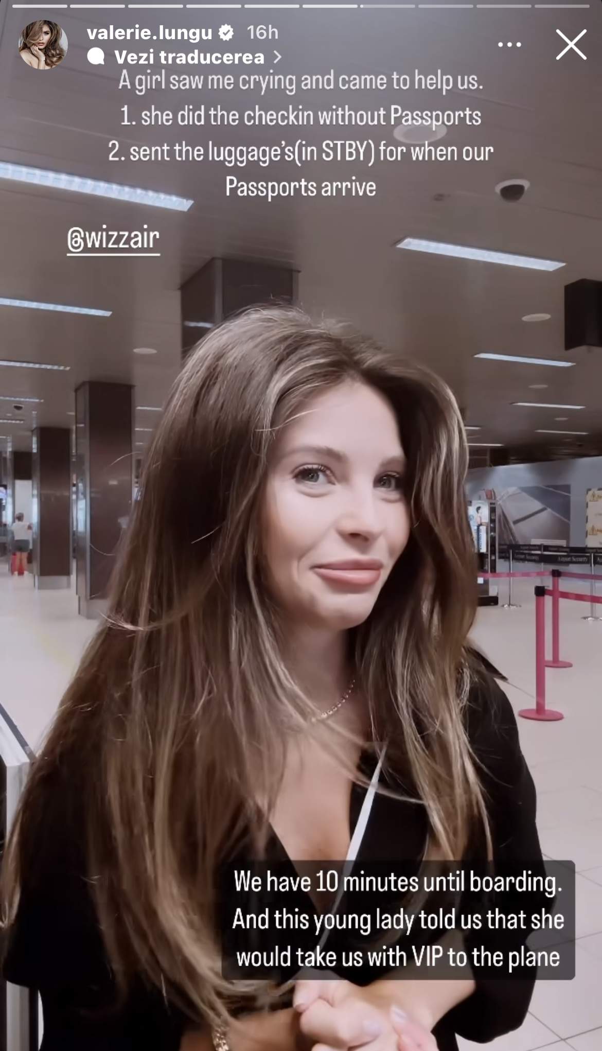 Valerie Lungu, vacanță cu peripeții. Cu ce probleme s-a confruntat influencerița la aeroport: „Doamne ajută!”