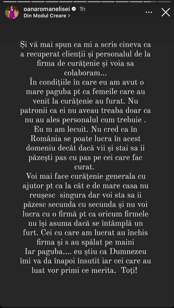 Ce decizie a luat Oana Roman, după ce a fost furată de menajere. Vedeta i-a pus la punct: "Voi sta să-i păzesc…”