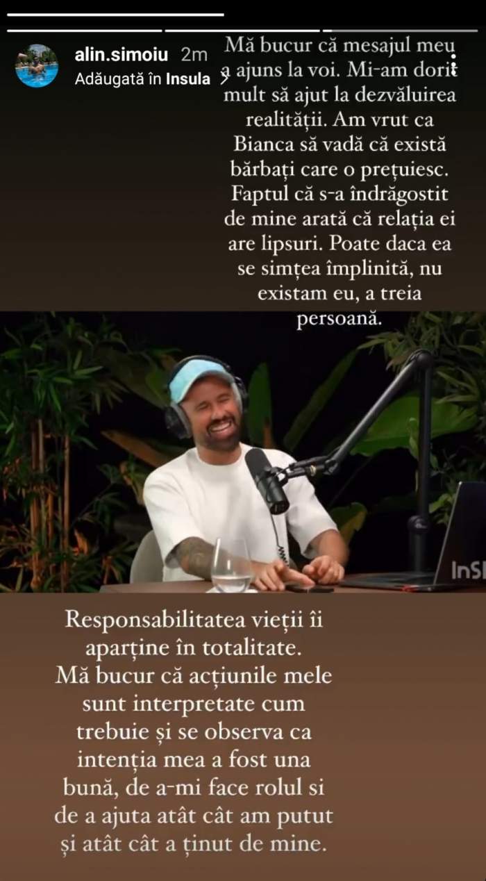 Cum a reacționat Alin Simoiu de la Insula Iubirii, după ce s-a aflat că este îndrăgostit de Bianca Giurcă. La ce concluzie a ajuns ispita: „Poate dacă ea se simțea împlinită...” / FOTO