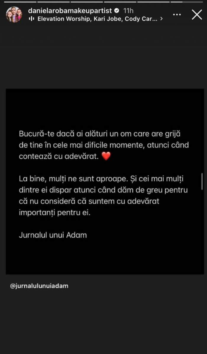 "Bucură-te dacă ai alături un om…”. Dana Roba, mesaj emoționant pentru iubitul ei, Beniamin. Make-up artistul, recunoscătoare pentru tot / FOTO