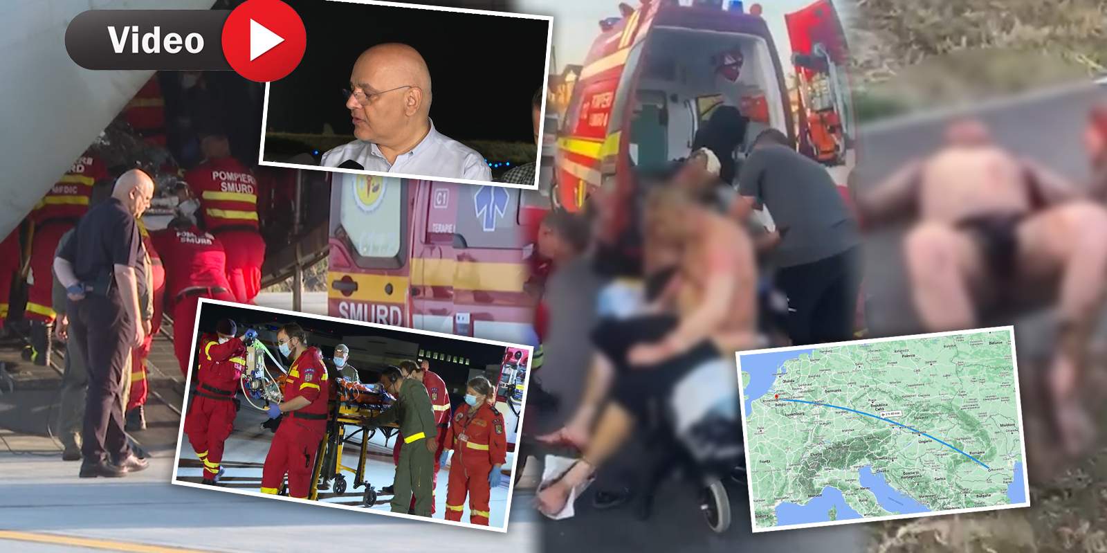 Machetă foto cu tragedia de la stația GPL din Crevedia