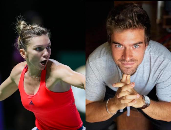 colaj din doua poze cu simona halep si joao monteiro