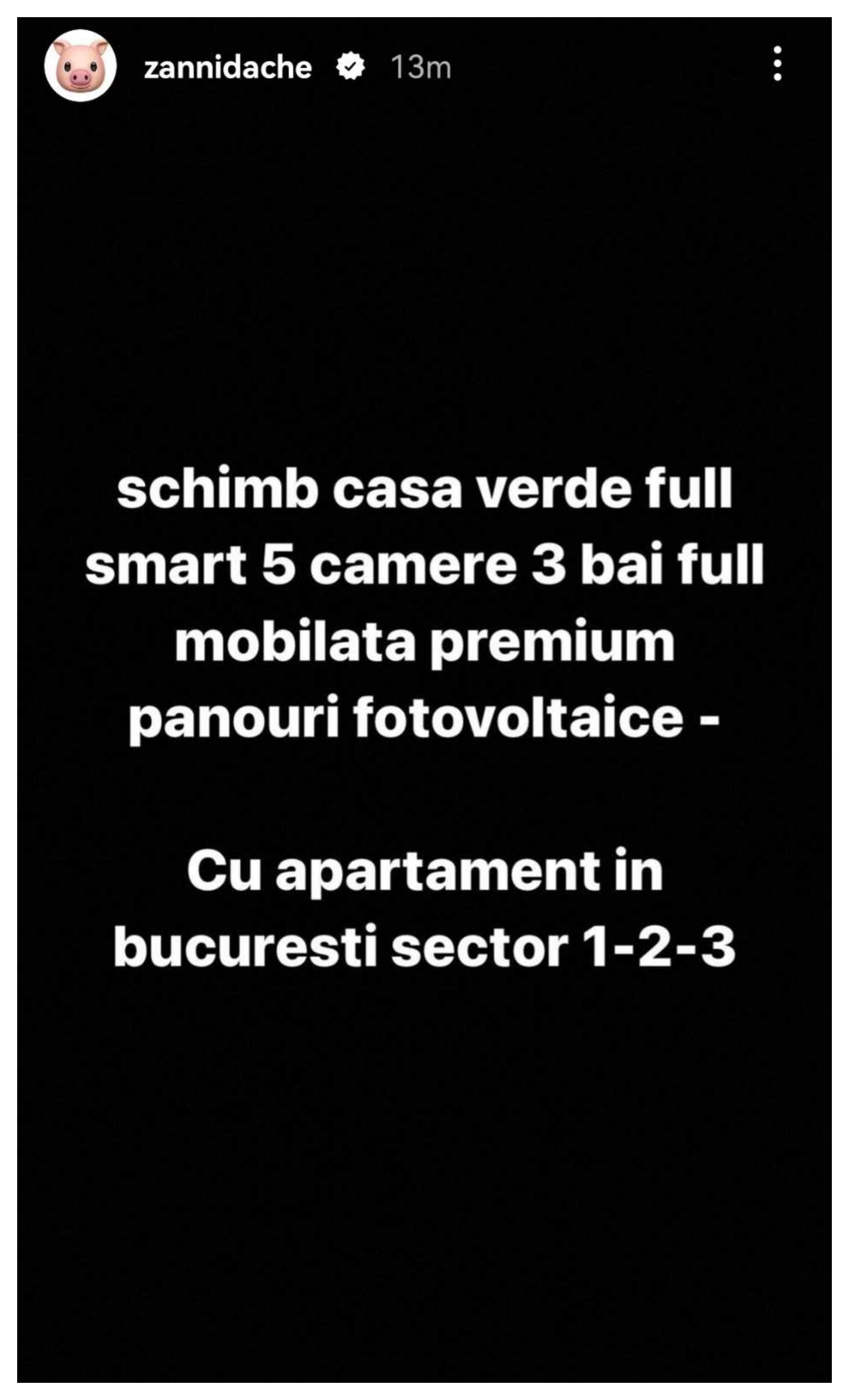 Zannidache vrea sa își schimbe locuința. Ce anunț a făcut artistul pe rețelele de socializare: "Mobilată premium"