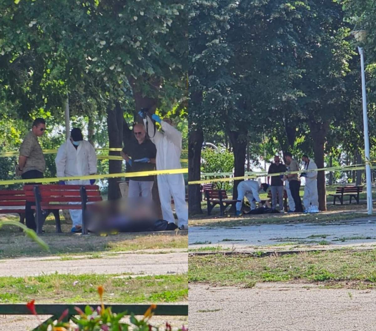 Descoperire șocantă într-un parc din Mangalia. Trupul unei fetițe a fost găsit sub o bancă. Cadavrul prezenta urme de violență / FOTO