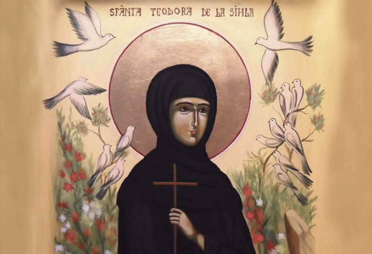 Sărbătoare cu cruce neagră în Calendarul Ortodox, astăzi. Rugăciunea pe care este bine să o rostești de Sfânta Teodora de la Sihla