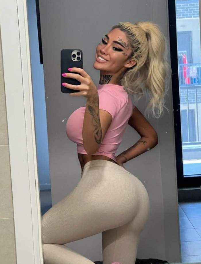 bia khalifa in pantaloni mulati