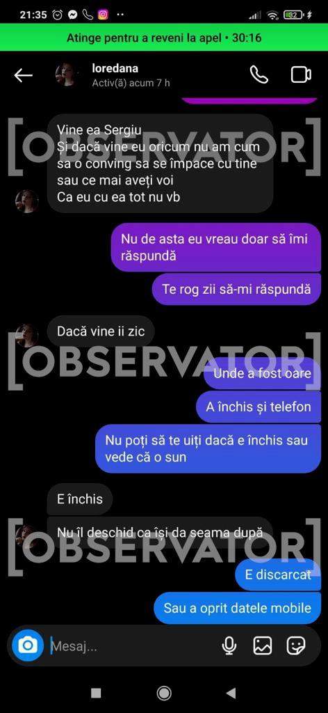 Conversații halucinante între criminala din Mangalia și iubitul victimei! Ce au discutat, la scurt timp după crimă: "Nu te mai iubește, Sergiu" / FOTO