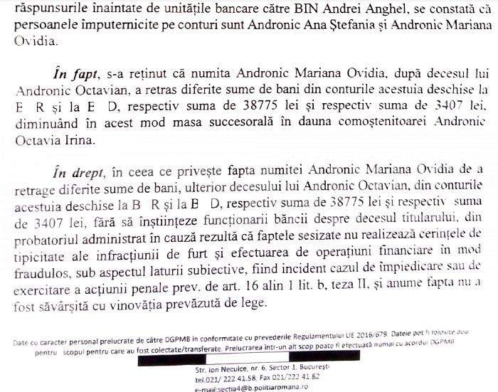 Urmașele regretatului ANDO, scandal penal, pe moștenire! Decizie incredibilă a anchetatorilor  / Șeful Parchetului Sectorului 1 zice că el nu este prim-procuror