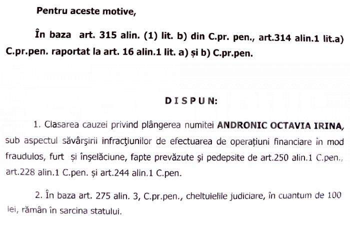 Urmașele regretatului ANDO, scandal penal, pe moștenire! Decizie incredibilă a anchetatorilor  / Șeful Parchetului Sectorului 1 zice că el nu este prim-procuror