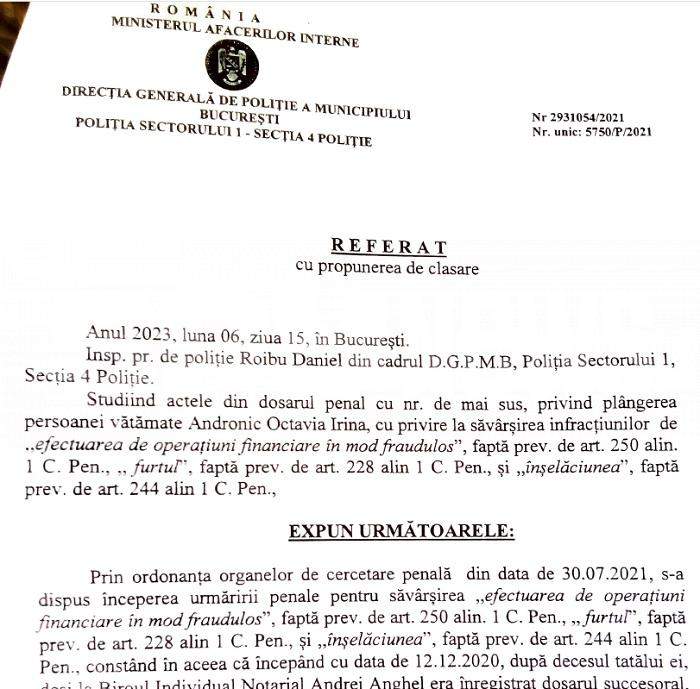 Urmașele regretatului ANDO, scandal penal, pe moștenire! Decizie incredibilă a anchetatorilor  / Șeful Parchetului Sectorului 1 zice că el nu este prim-procuror