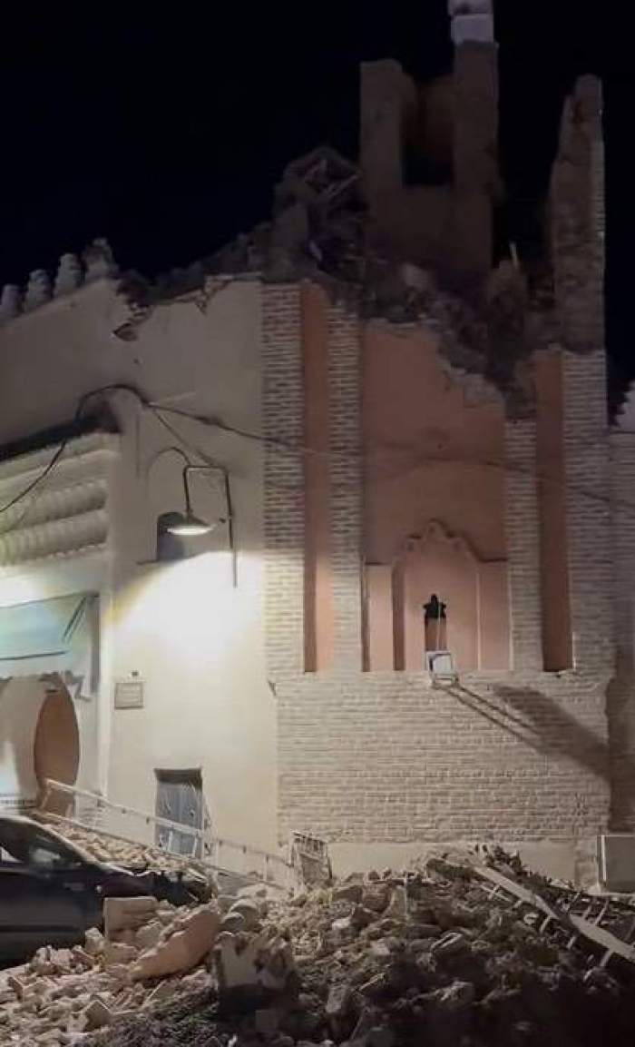 clădiri prăbușite în Maroc.