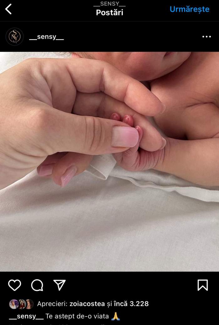 Sensy a devenit mămică! Influencerul și-a ținut pentru prima dată bebelușul în brate! Prima imagine cu micuțul: “Te aștept…” / FOTO