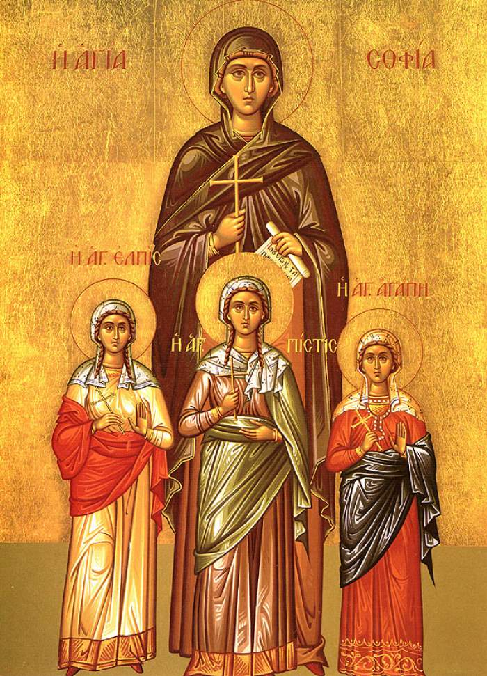 Calendar ortodox ,17 septembrie 2023 -  Sfânta Muceniţă Sofia şi fiicele sale. Ce nu este bine să faci în această zi de sarbaoare cu cruce neagră