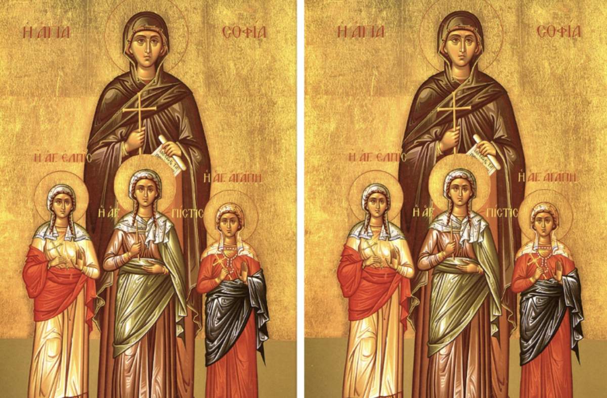 Calendar ortodox ,17 septembrie 2023 - Sfânta Muceniţă Sofia şi fiicele sale. Ce nu este bine să faci în această zi de sarbaoare cu cruce neagră