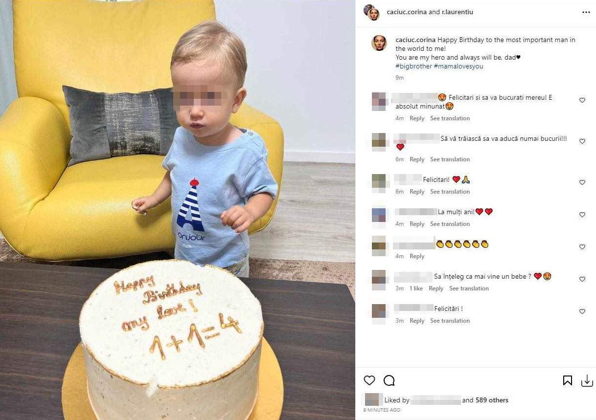 fiul lui Laurențiu Reghecampf cu un tort pentru tatăl lui