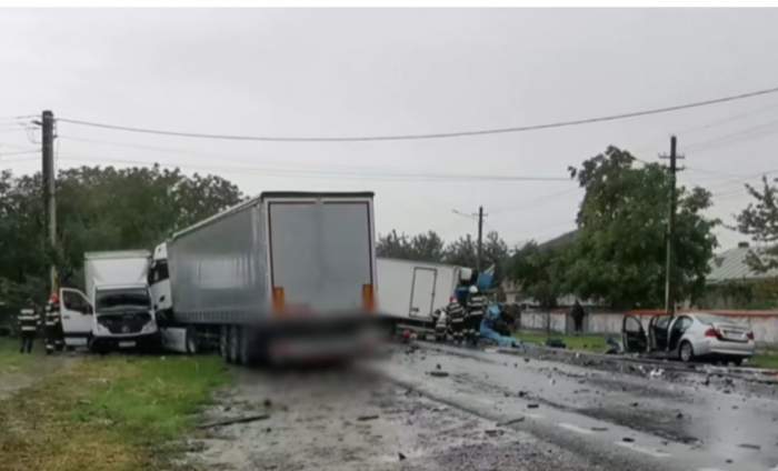 Accident mortal pe DN 2, în Neamţ! Patru mașini au fost implicate în teribilul eveniment