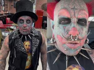 Bărbatul care s-a tatuat să arate ca un clovn vrea să fie pastor. Richie a făcut multe operații estetice: „M-a dus la un circ... / FOTO
