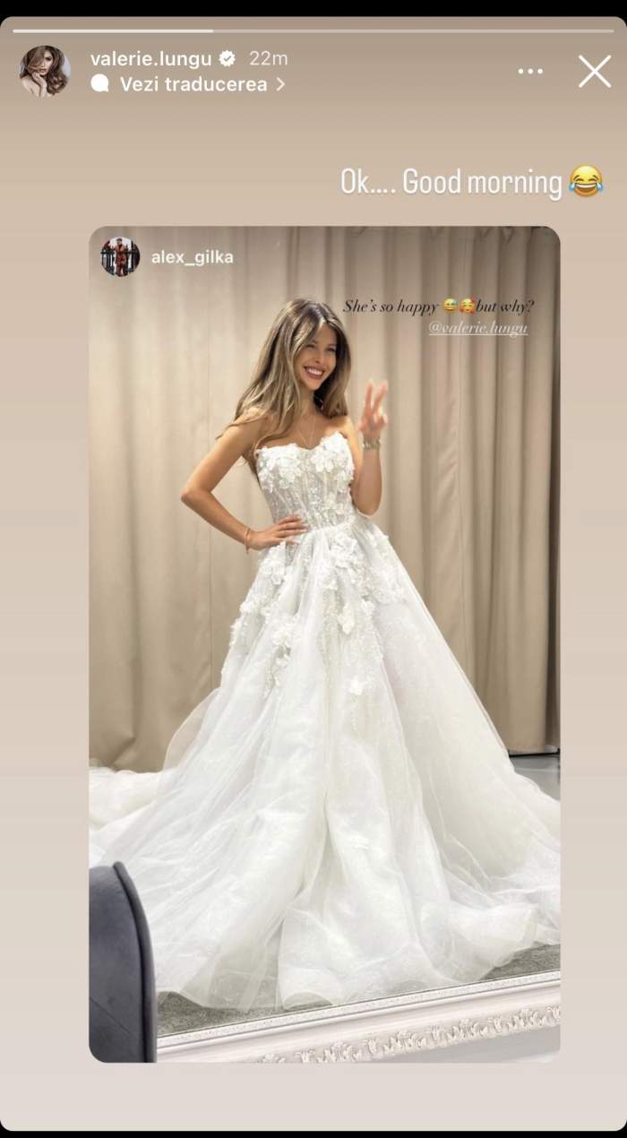 valerie lungu in rochie de mireasa