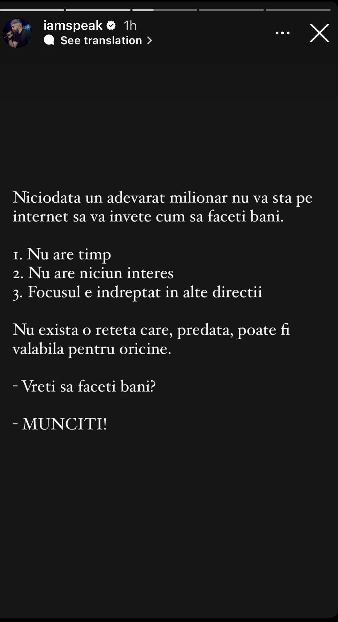 Speak, adevărul despre milionarii care dau lecții pe Internet. Ce mesaj a transmis artistul: „Să vă învețe cum să faceți bani...” / FOTO