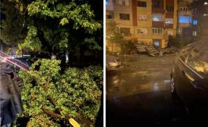 Vremea a făcut prăpăd în Craiova! Imagini terifiante cu dezastrul lăsat de codul roșu de ploaie și vijelie. Autoritățile au intervenit de urgență / FOTO