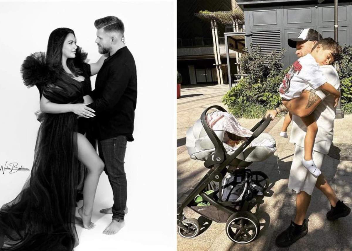Răzvan Kovacs și familia lui Colaj foto cu Răzvan Kovacs, Ema Oprișan și copiii lor