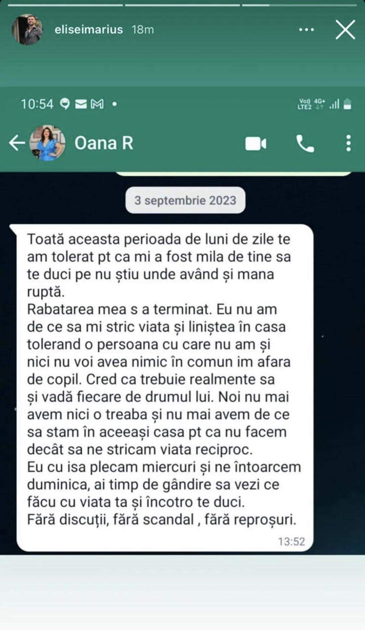 Marius Elisei a postat un mesaj, iar apoi l-a șters! Avem dovada cu ce scria în acel mesaj! De ce s-a răzgândit și nu a mai vrut să-l facă public / FOTO