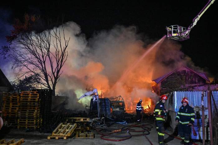 pompierii au acționat la explozia din Crevedia