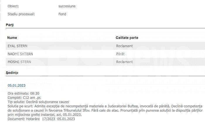 Răsturnare de situație în dosarul moștenirii fostului soț al Oanei Cuzino / S-a schimbat... modificarea!