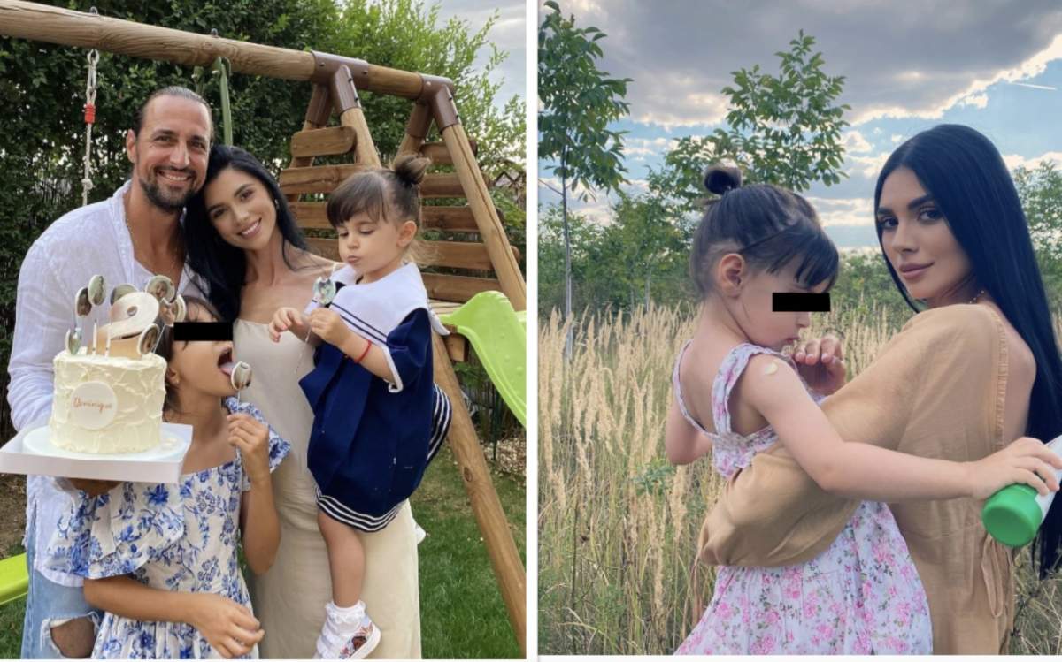 Cristina și Denis Ștefan cu cele doua fetițe Fiica cea mică a Cristinei și a lui Denis Ștefan a împlinit 2 ani! Ce surpriză a primit Dominique din partea părinților ei